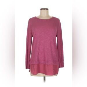 J. Crew Pink Rose Long Sleeve Top, new, medium